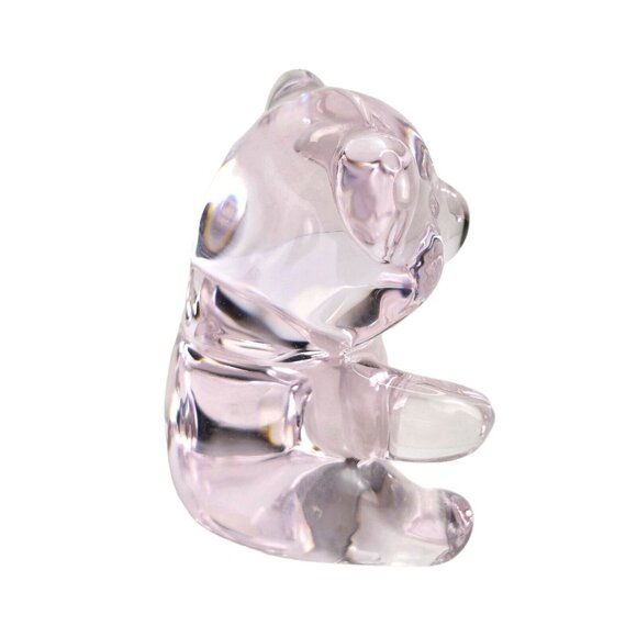 Set Of 2 Oneida 24% Lead Crystal Pink Teddy‎ Bear & Seal Figurine Paperweights - Picture 6 of 15